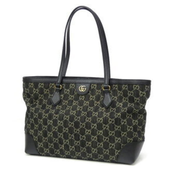 Gucci GG tote bag black canvas leather - Picture 1 of 3